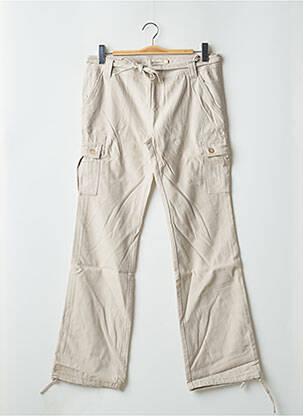 Pantalon cargo poches taille normale beige TEDDY SMITH femme