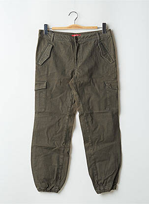 Pantalon cargo poches taille normale vert TEDDY SMITH femme