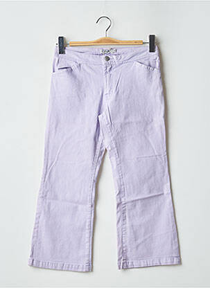 Pantacourt stretch taille basse violet TEDDY SMITH femme