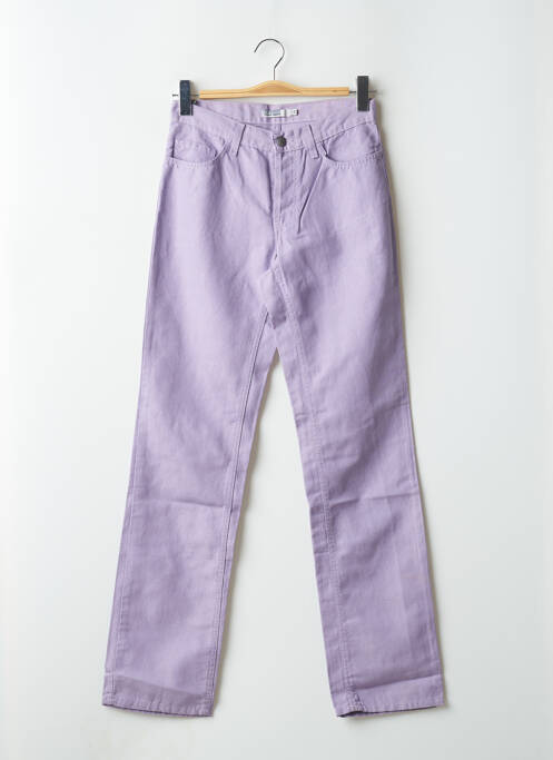 Pantalon droit violet TEDDY SMITH pour femme