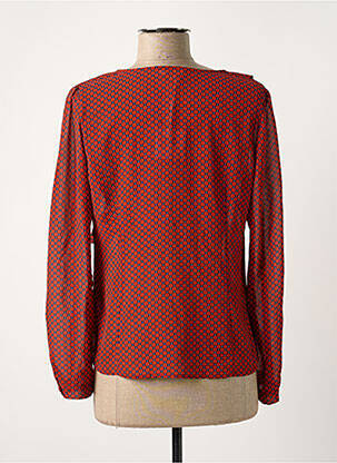 Blouse légère et transparente manches longues rouge YUKA femme