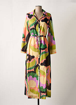 Robe longue manches longues manches longues noir GRACE & MILA femme