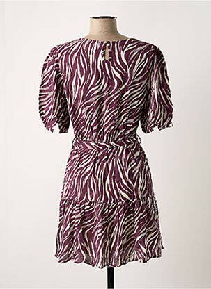 Robe courte manches courtes manches courtes violet GRACE & MILA femme