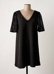 Robe courte manches courtes manches courtes noir GRACE & MILA femme