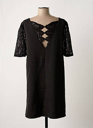 Robe courte manches courtes manches courtes noir GRACE & MILA femme