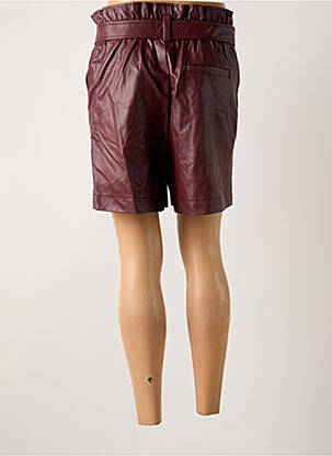 Short fermeture zippée sous rabat boutonné taille haute violet GRACE & MILA femme