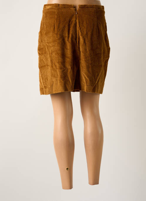 Jupe courte marron YUKA pour femme
