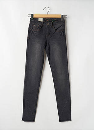 Jeans coupe slim broderie rivets taille normale gris CREAM femme