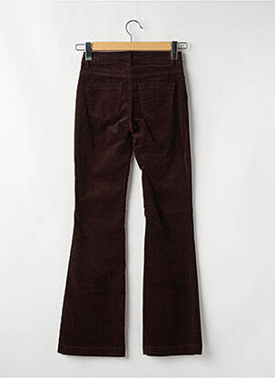 Pantalon droit fermeture zippée sous rabat boutonné marron VERO MODA femme