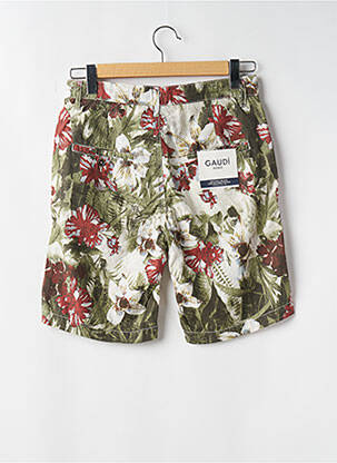 Short fermeture zippée sous rabat boutonné vert GAUDI homme