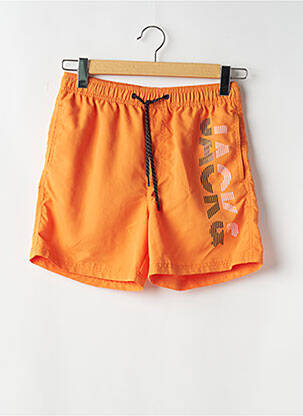 Short de bain imprimé fantaisie orange JACK & JONES homme