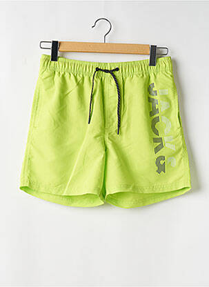 Short de bain imprimé fantaisie jaune JACK & JONES homme