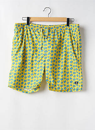 Short de bain imprimé fantaisie jaune RECYCLED ART WORLD homme