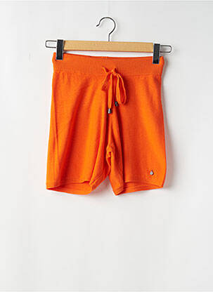 Short coupe droite orange CREAM femme
