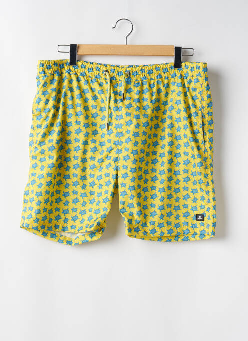 Short de bain imprimé fantaisie jaune RECYCLED ART WORLD homme