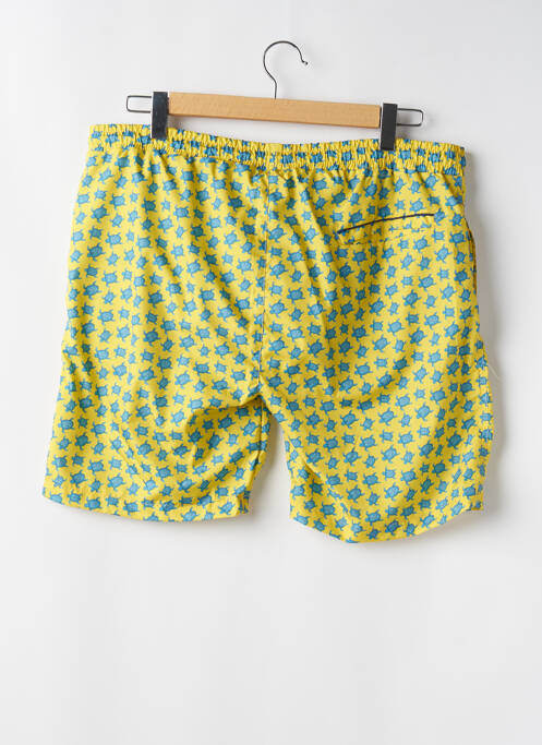 Short de bain imprimé fantaisie jaune RECYCLED ART WORLD homme