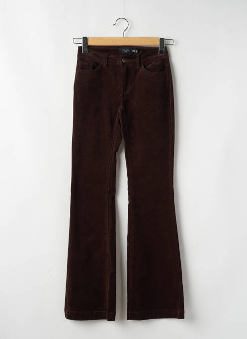 Pantalon droit marron VERO MODA pour femme