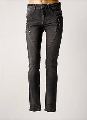 Jeans coupe slim stretch taille basse noir CREAM femme