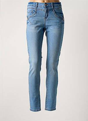 Jeans coupe slim stretch taille normale bleu CREAM femme