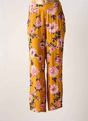 Pantalon droit taille élastique taille normale jaune VERO MODA femme