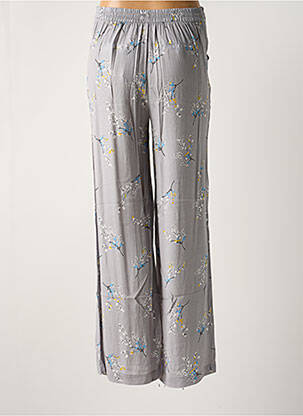 Pantalon droit taille élastique taille normale gris ICHI femme