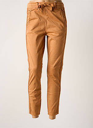 Pantalon chino broderie galons latéraux taille normale orange CREAM femme
