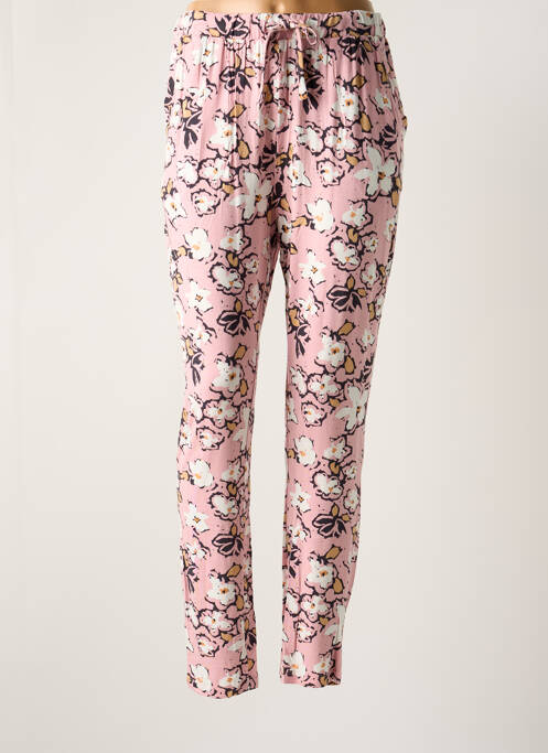 Pantalon chino rose ICHI pour femme