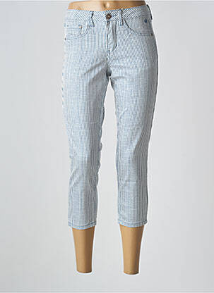 Pantacourt stretch taille normale bleu CREAM femme