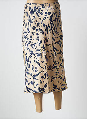 Jupe mi-longue taille à pinces beige VERO MODA femme