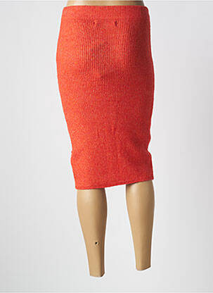 Jupe mi-longue taille haute orange VERO MODA femme