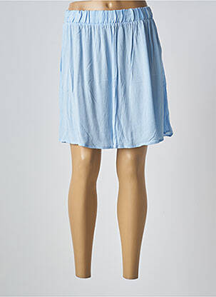Jupe courte taille haute bleu ICHI femme