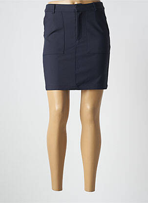 Jupe courte poches bleu ICHI femme