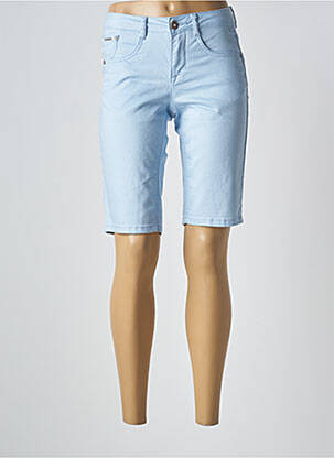 Bermuda coupe droite taille normale bleu CREAM femme