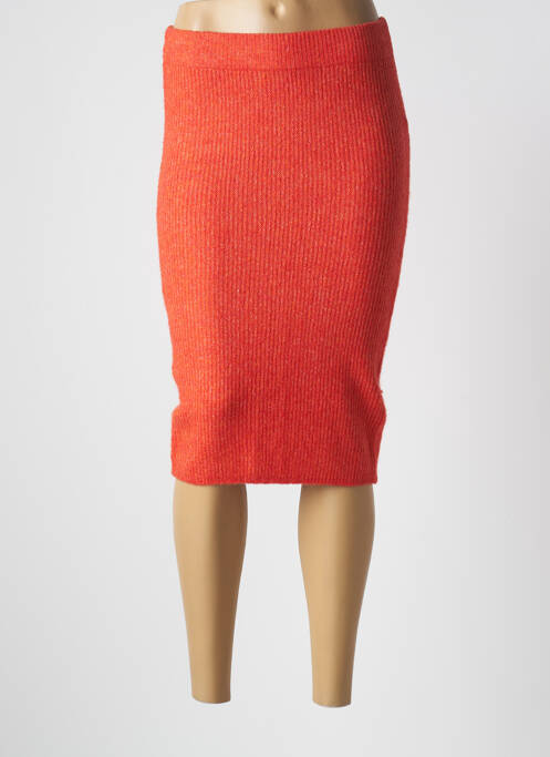 Jupe mi-longue orange VERO MODA pour femme