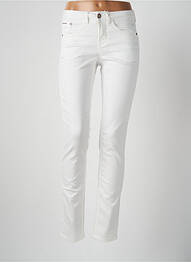 Pantalon slim stretch taille normale blanc CREAM femme