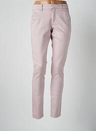 Pantalon chino tissage popeline taille normale rose CREAM femme