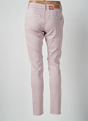 Pantalon chino tissage popeline taille normale rose CREAM femme