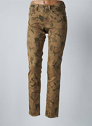 Pantalon slim stretch taille normale vert CREAM femme