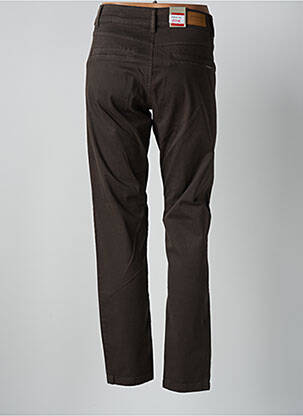 Pantalon chino fermeture zippée sous rabat boutonné taille normale gris CREAM femme