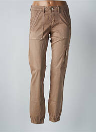 Pantalon droit stretch taille normale beige CREAM femme