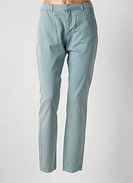 Pantalon chino tissage popeline taille normale bleu VERO MODA femme
