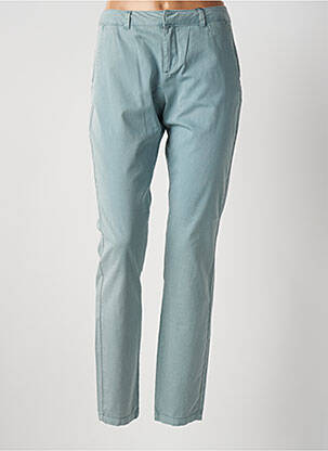 Pantalon chino tissage popeline taille normale bleu VERO MODA femme
