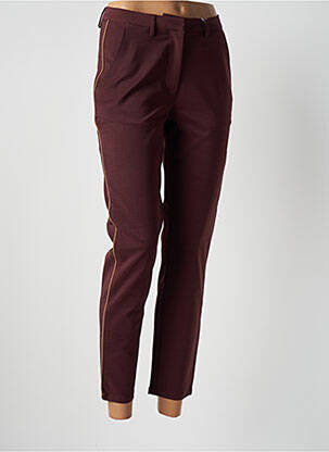 Pantalon 7/8 stretch taille normale rouge ICHI femme