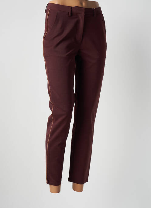 Pantalon 7/8 rouge ICHI pour femme