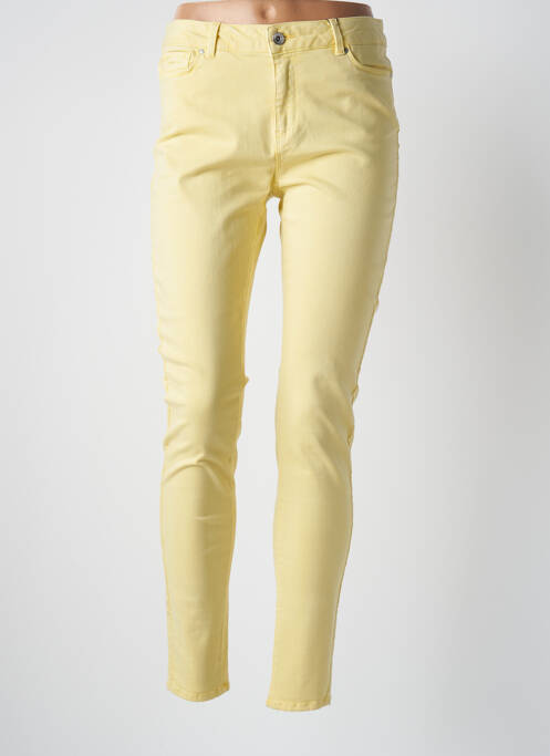 Pantalon slim jaune VERO MODA pour femme