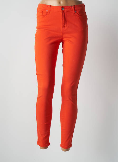 Pantalon slim orange VERO MODA pour femme