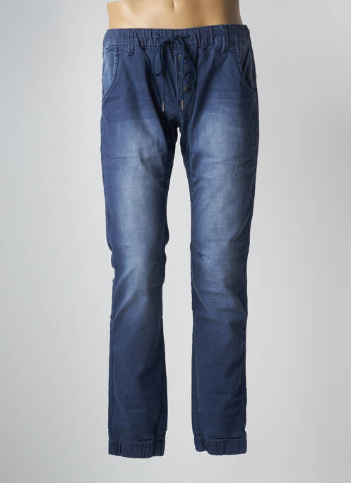 Jegging tissage popeline taille normale bleu WANGUE homme