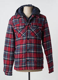 Manteau court poches sans capuche rouge RECYCLED ART WORLD homme