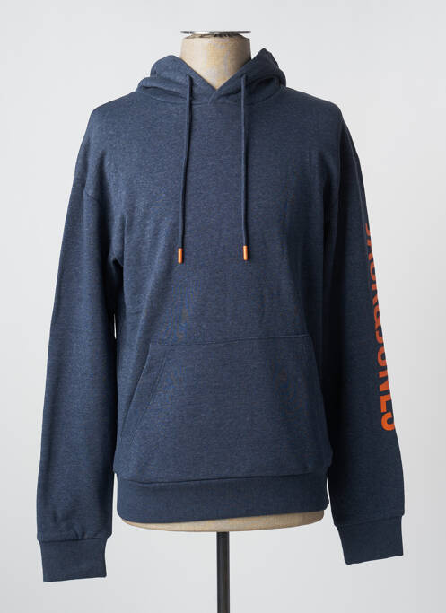 Sweat-shirt à capuche bleu JACK & JONES pour homme