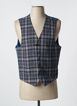 Gilet sans manche poches bleu ADRIANO LANGELLA homme